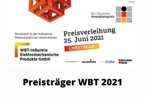 Die WBT-Industrie-GmbH gewinnt den Deutschen Innovationspreis 2021