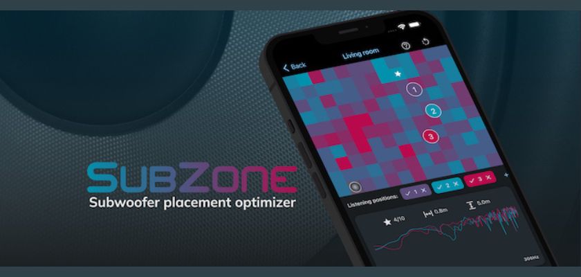 Sonic Baume Ltd. zeigt mit App, wo der Subwoofer stehen sollte